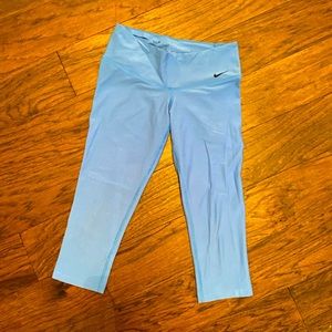Nike XS Light Blue Capris EUC